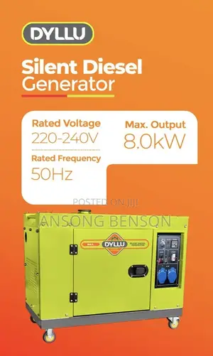 *Silent Diesel Generator* Phase: Single Max.Output: 8.0kw Engine: Die