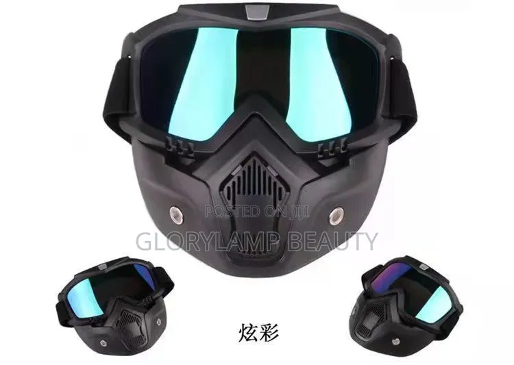 Detachable Motor Goggles Mask – Full Face Shield With Anti-Fog Glasses