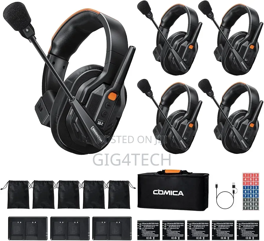 Comica Seekcom S1 5 Set Wireless Intercom Headset System