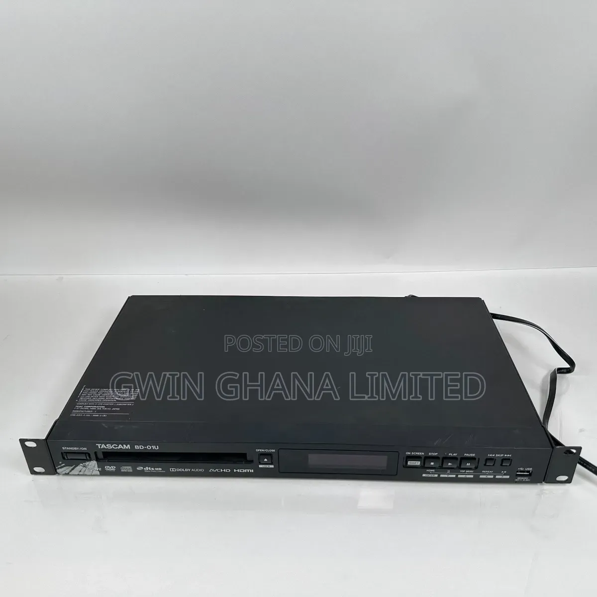 Tascam Bd-01u Rack Mountable Professional Studio DVD Player