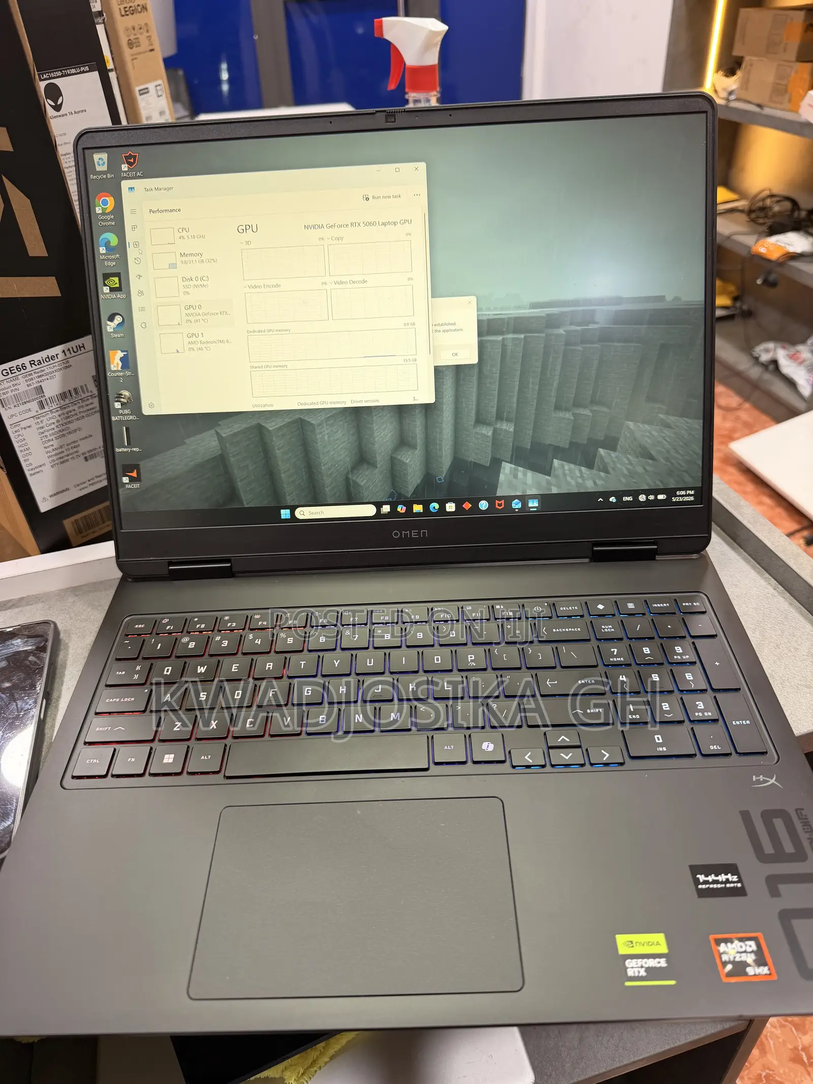 Laptop HP Omen 16 32GB AMD Ryzen 9 SSD 1T