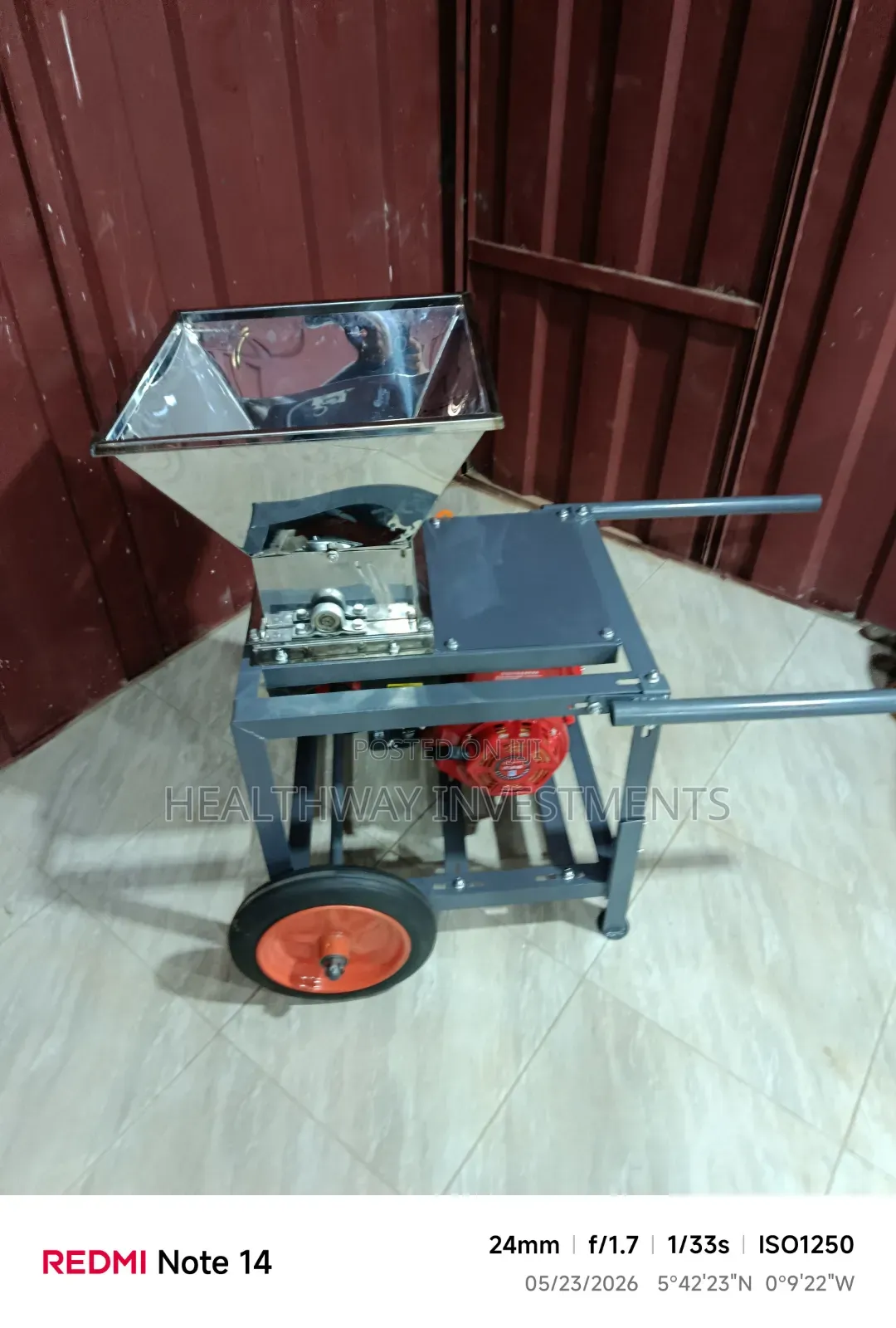 Cassava Grater on Wheels
