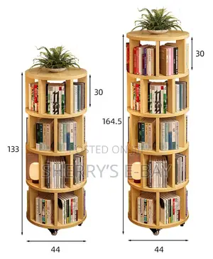 360 Rotating Bookshelves (5 Steps) With Wheels