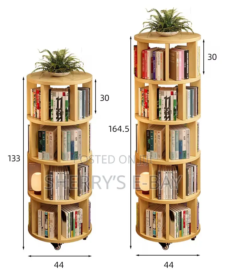 360 Rotating Bookshelves (5 Steps) With Wheels