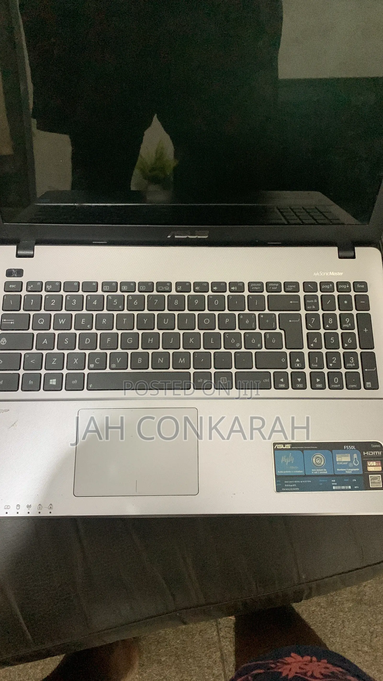 Laptop Asus F550CC 8GB Intel Core i5 HDD 500GB
