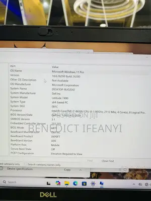 Laptop Dell Latitude 7490 8GB Intel Core i7 SSD 256GB