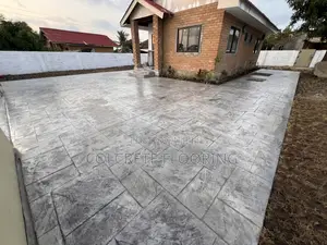 Ashlar Slate Concrete Floor #011