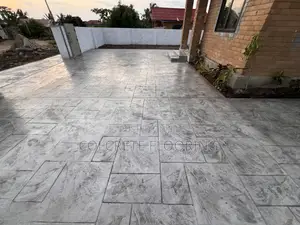 Ashlar Slate Concrete Floor #011