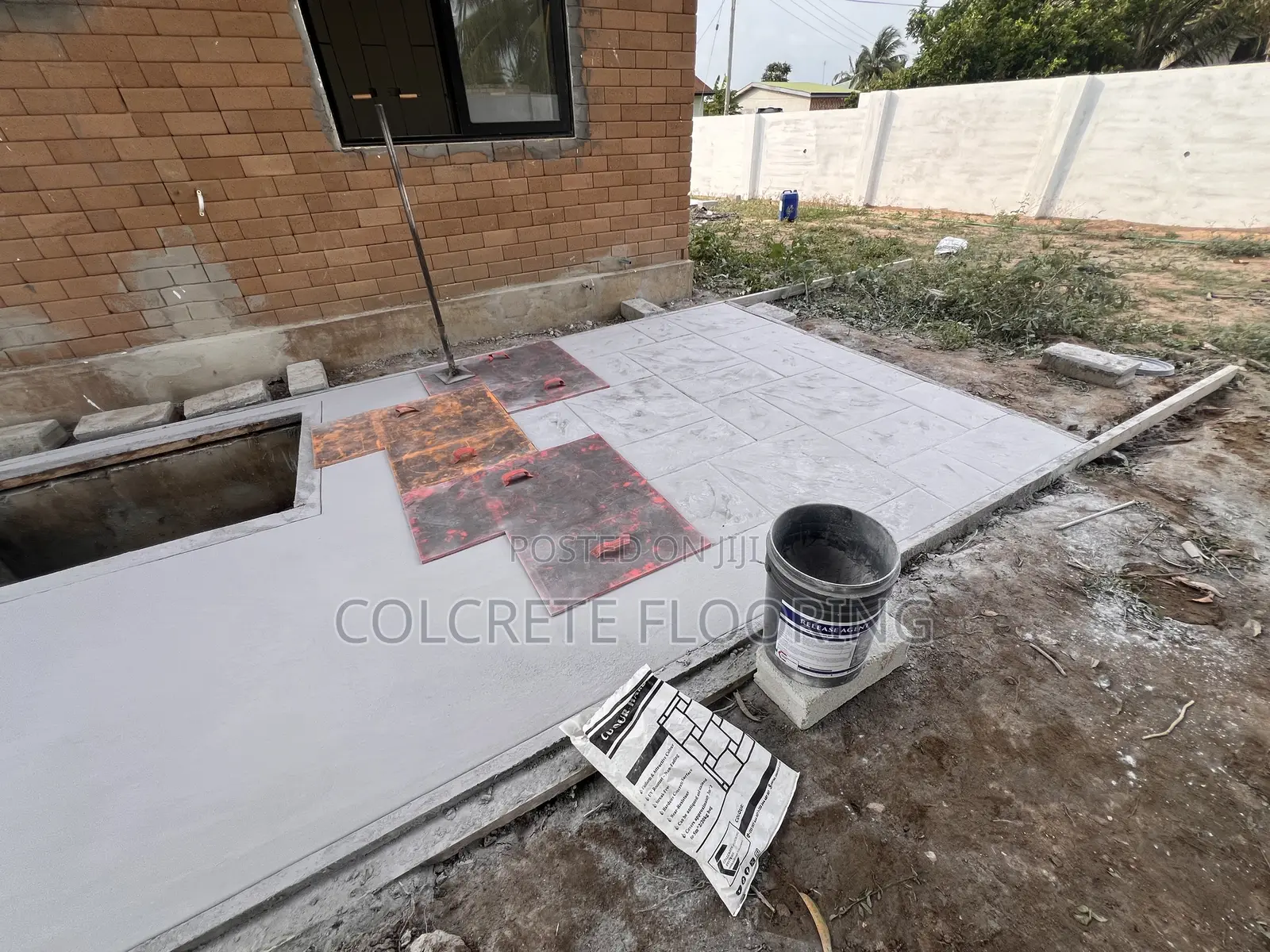 Ashlar Slate Concrete Floor #011