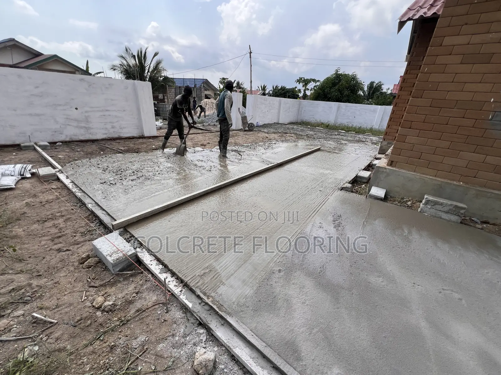 Ashlar Slate Concrete Floor #011