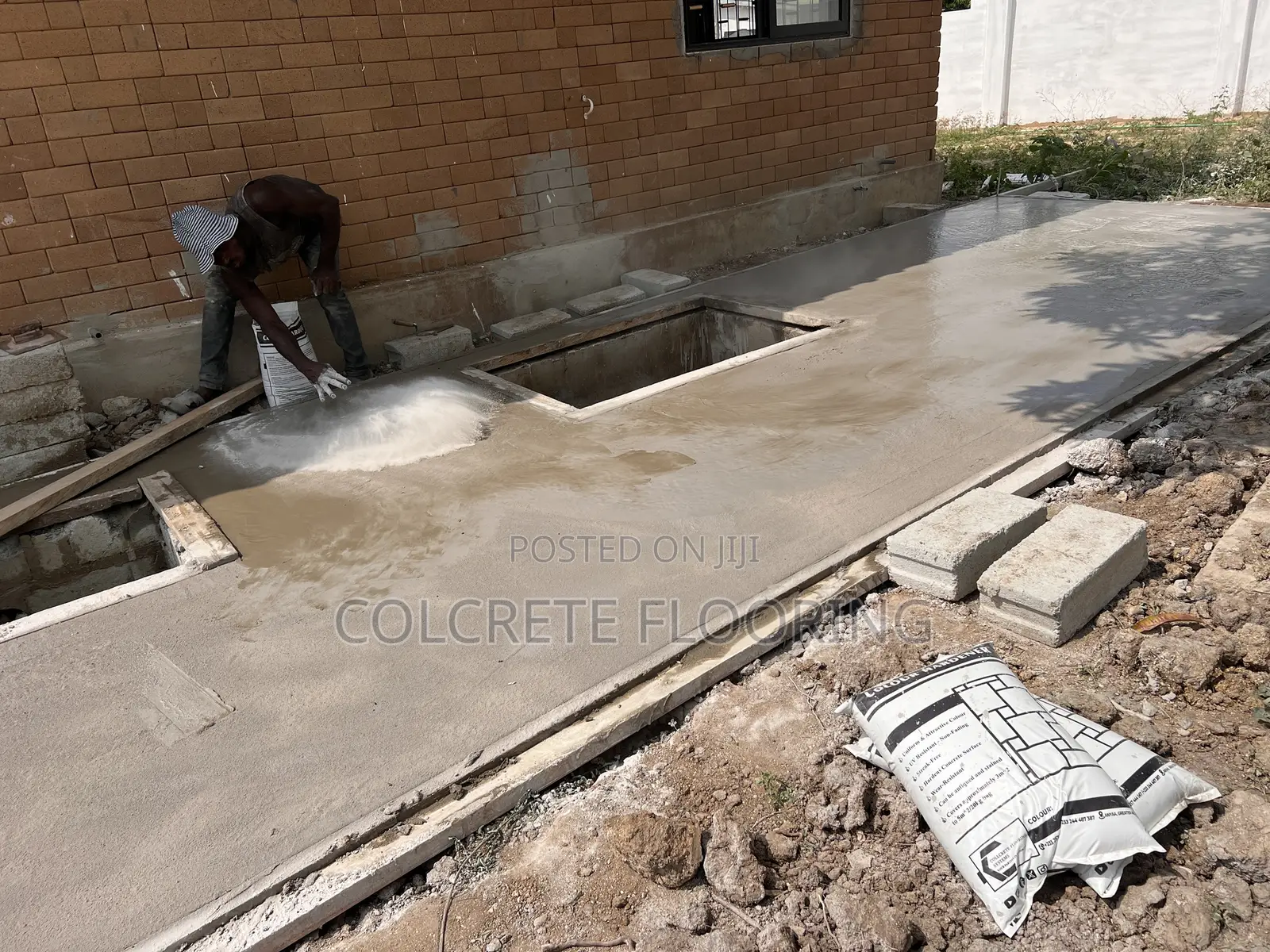 Ashlar Slate Concrete Floor #011