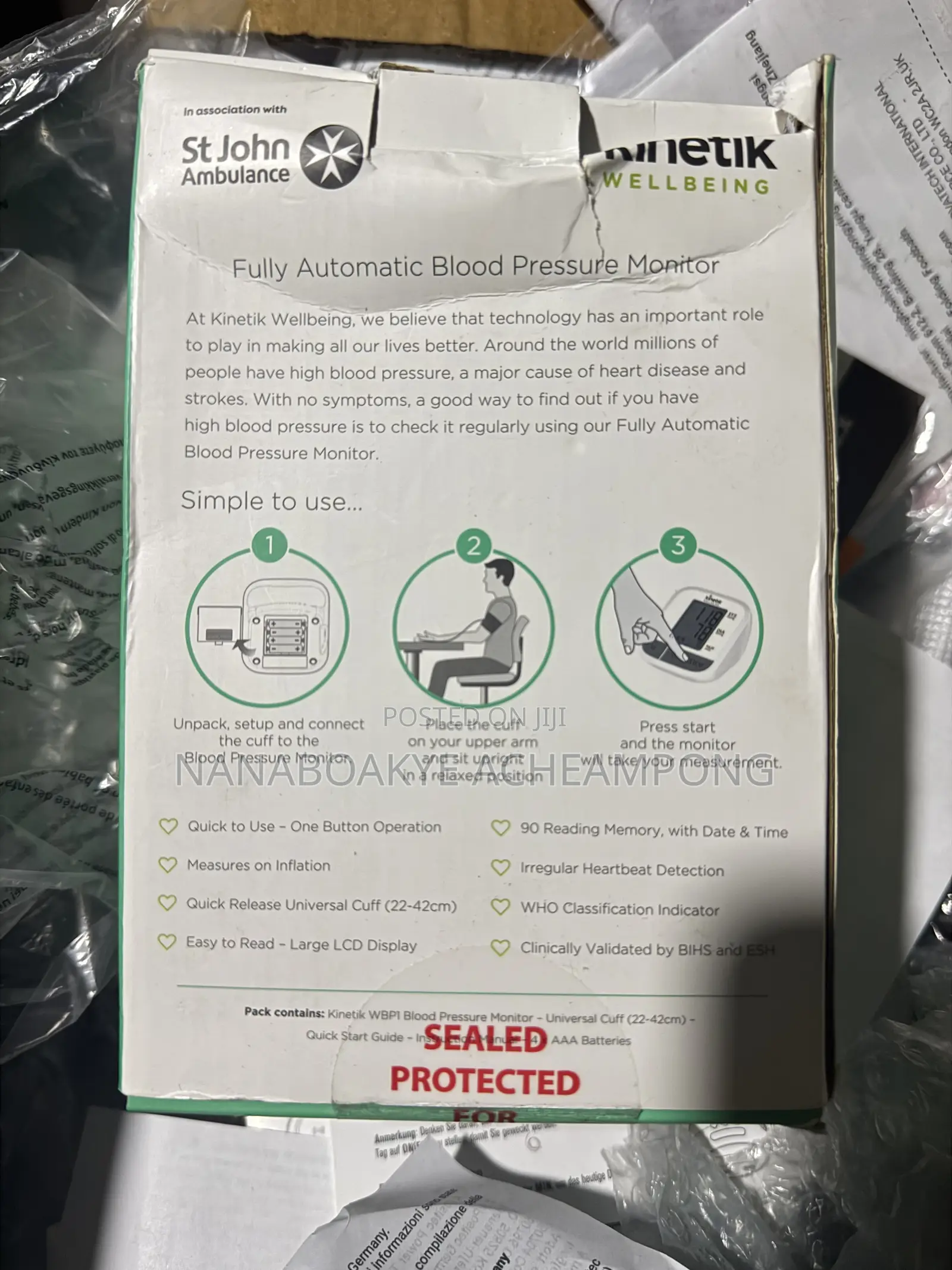 Fully Automatic Digital Blood Pressure Monitor From Uk