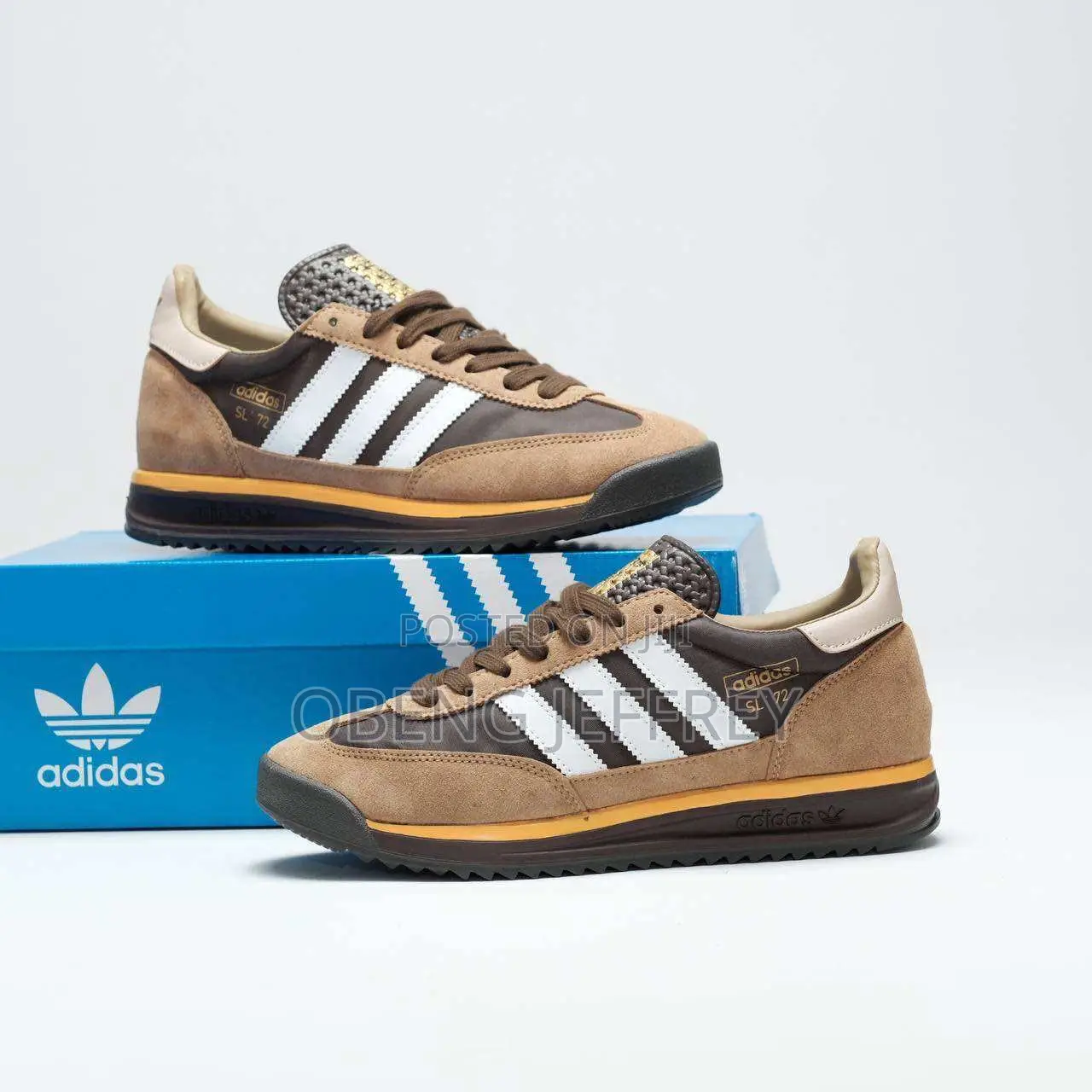 Original Adidas Sl 72 Rs Brown, Preloved Yellow