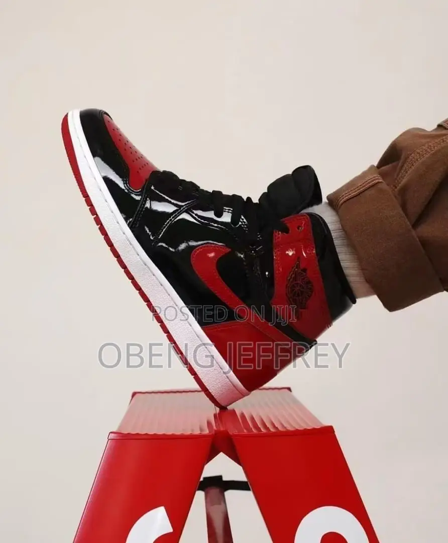Original Nike Jordan 1 High Og Patent Bred Mirror
