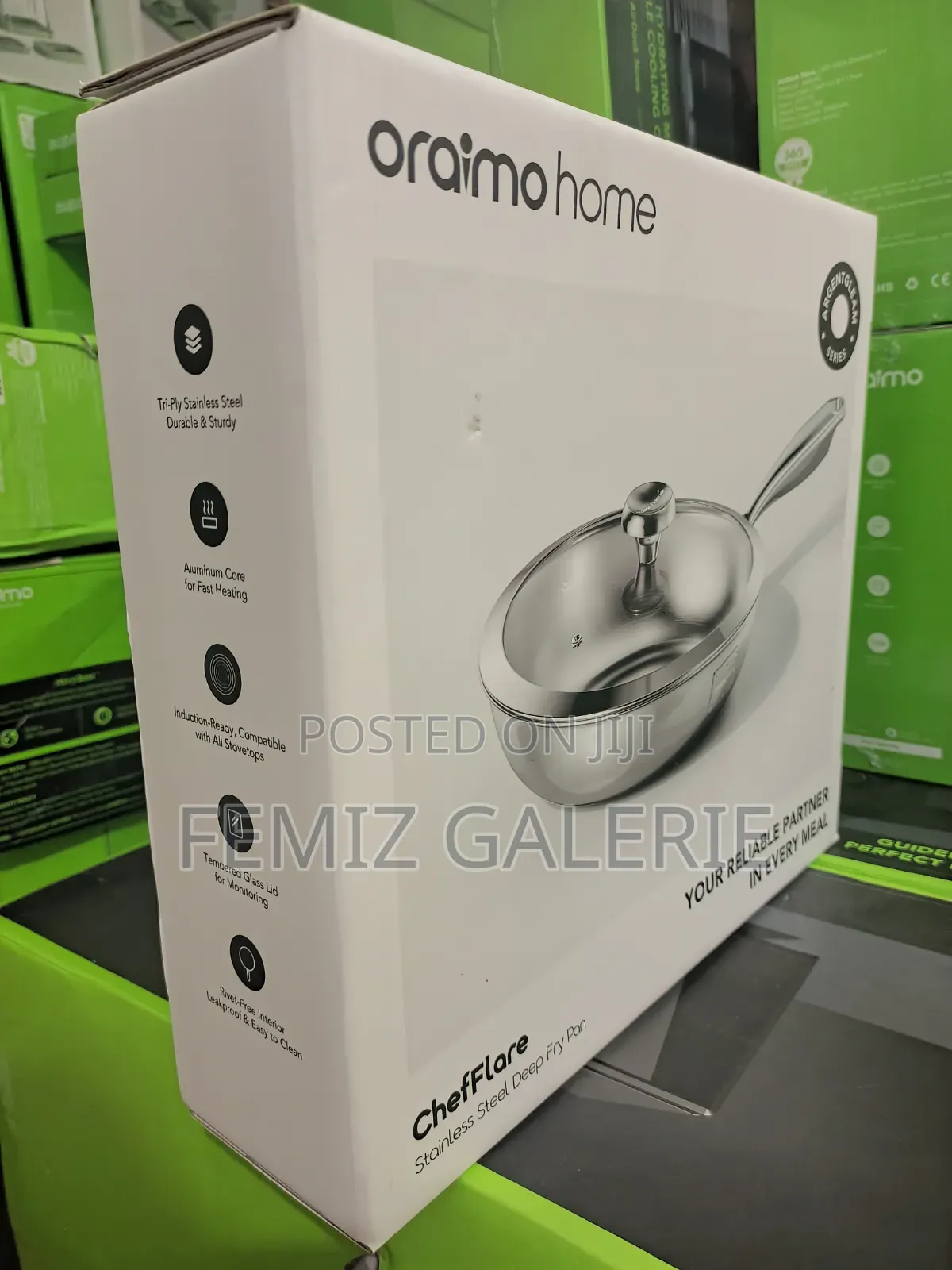 Oraimo Chefflare Durable Premium Stainless Steel Deep Fry Pan
