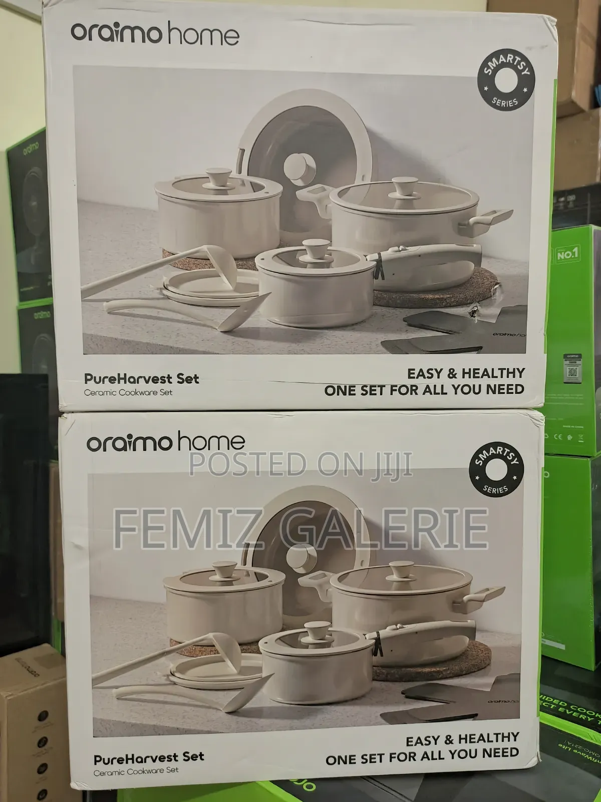 Oraimo Pureharvest Set Versatile Convenient Ceramic Cookware Set-17pcs