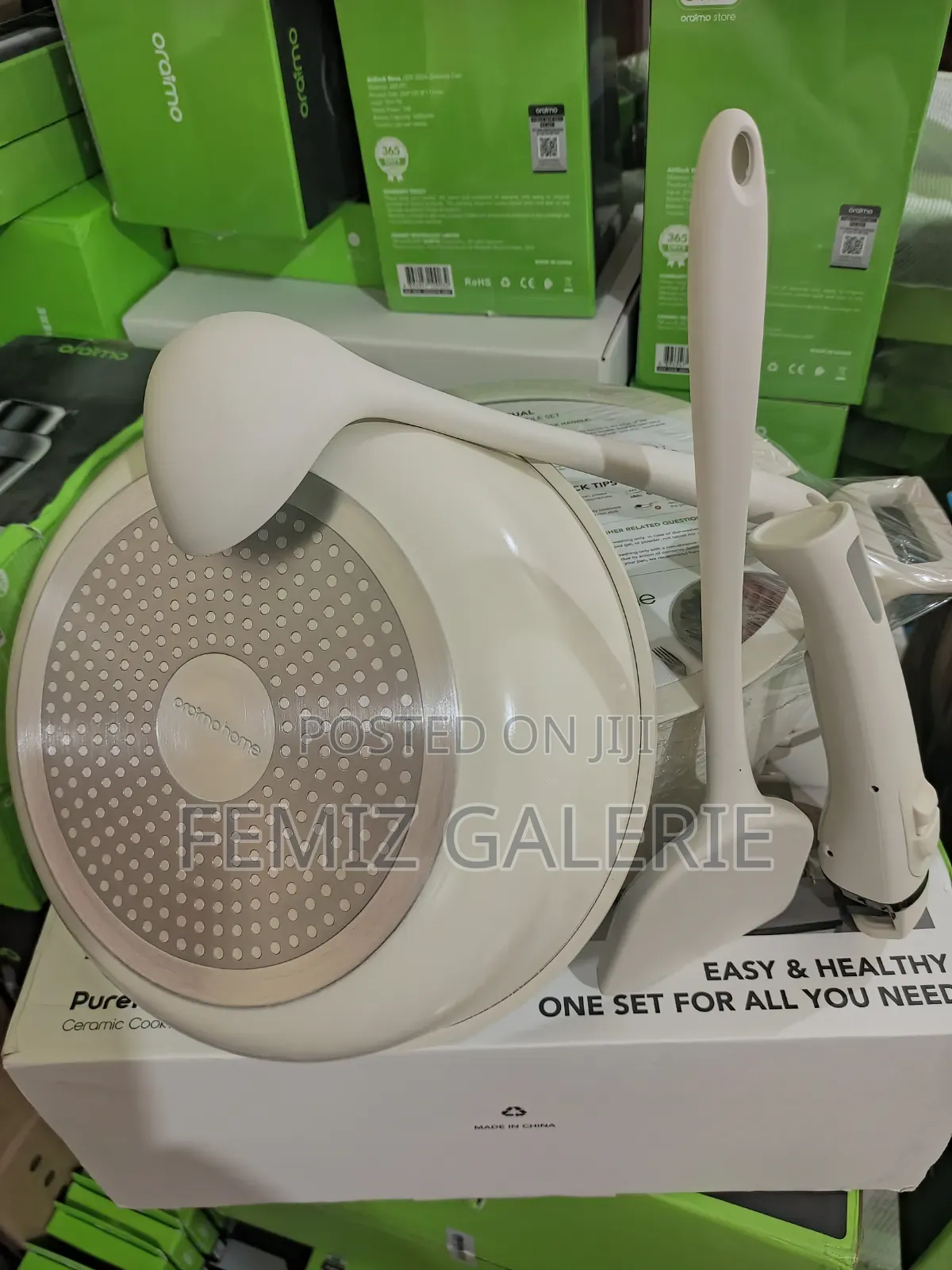 Oraimo Pureharvest Set Versatile Convenient Ceramic Cookware Set-17pcs