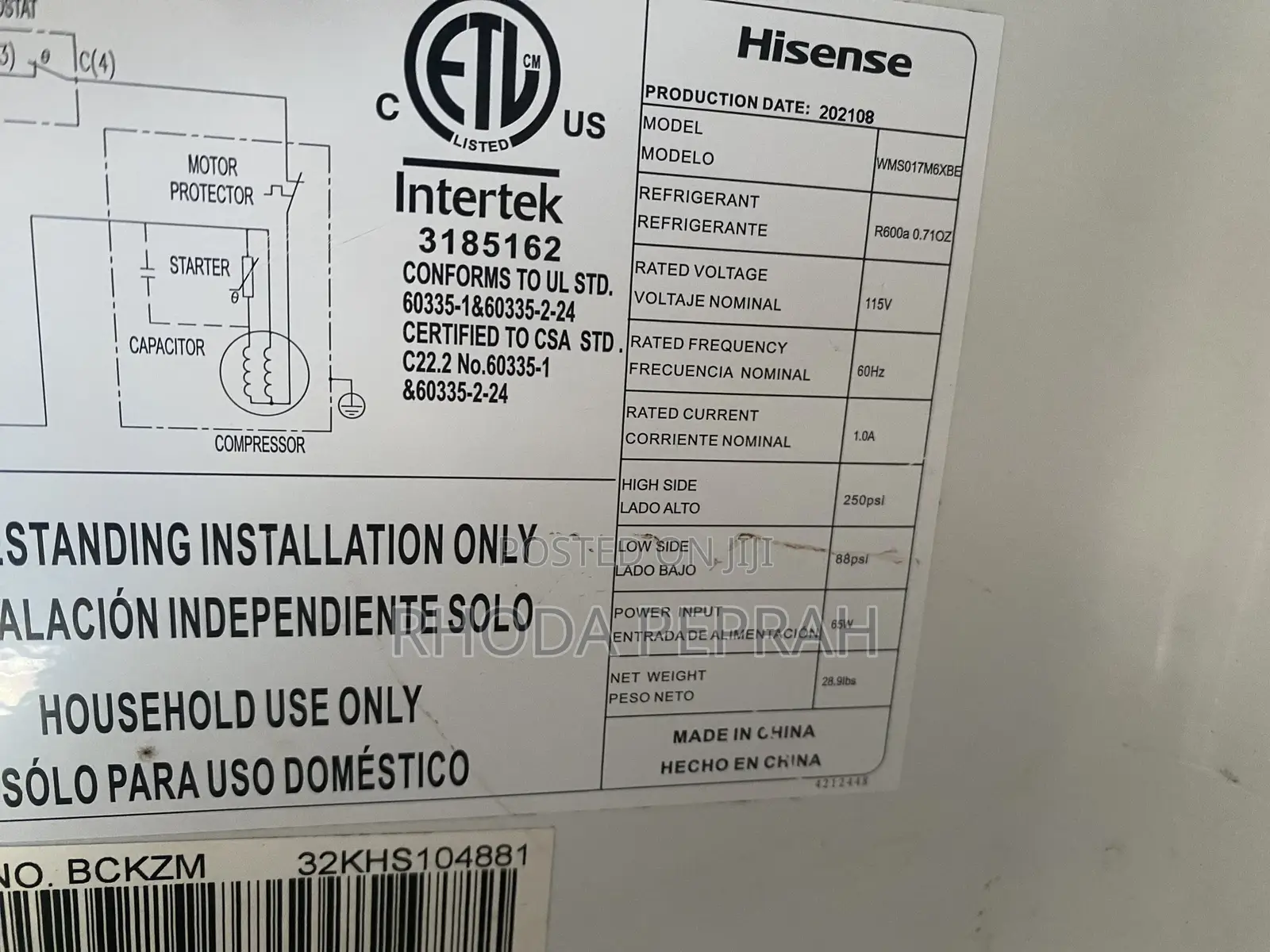 Hisense Single-Door Mini Fridge