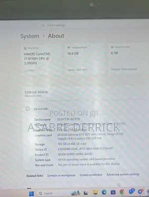 Laptop Alienware M15 16GB Intel Core i7 SSD 500GB