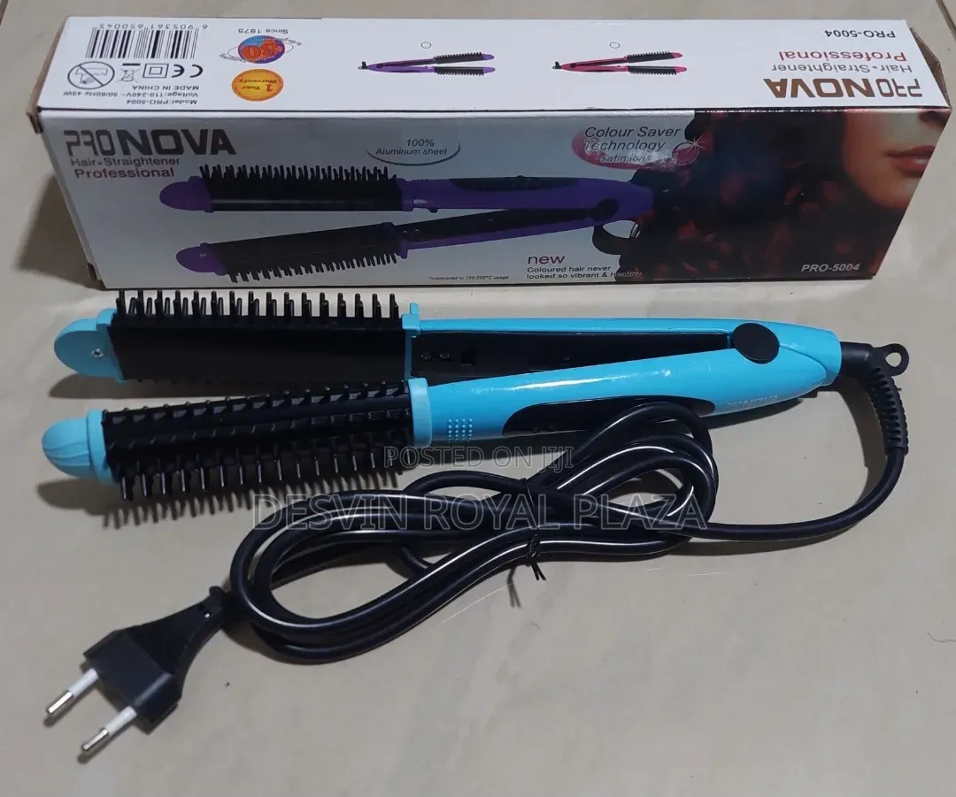 Hair Straightener With Brush ( 2 in 1 )