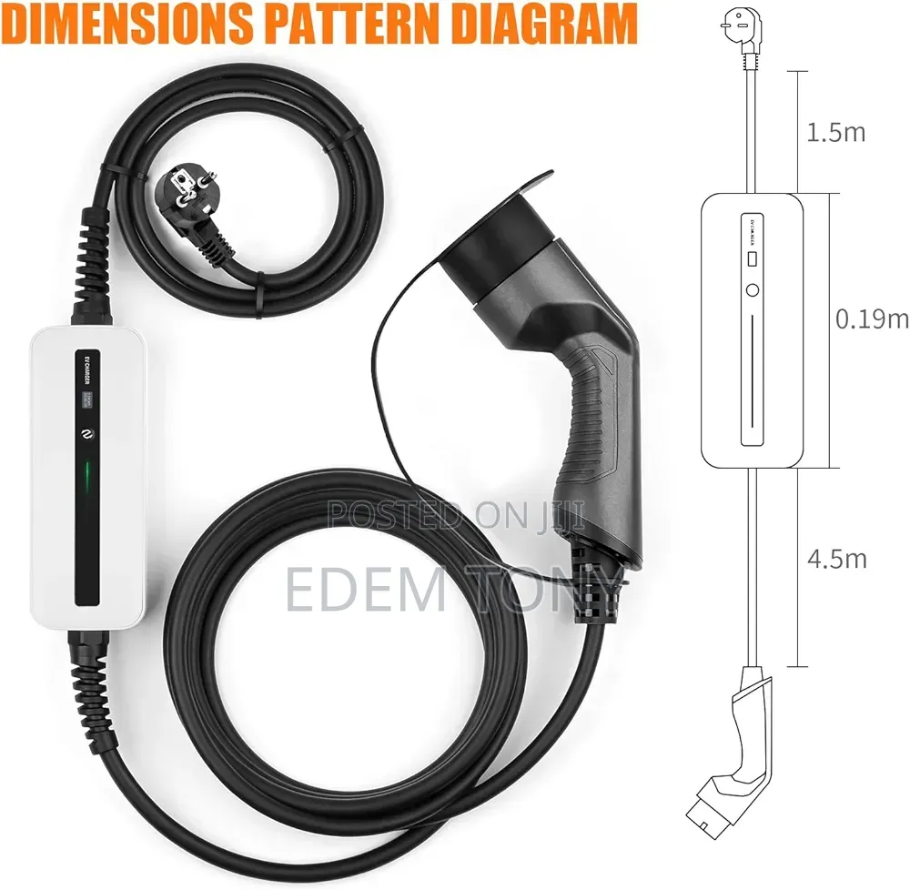 Portable Ev Charger. Electric Car Charger Cee Plug Type 2