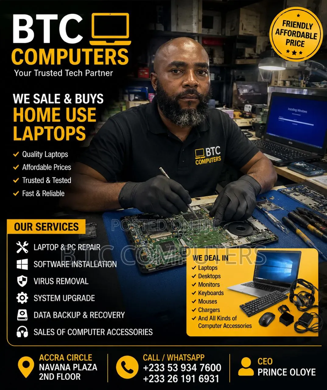 Repair Maintenance of Laptops