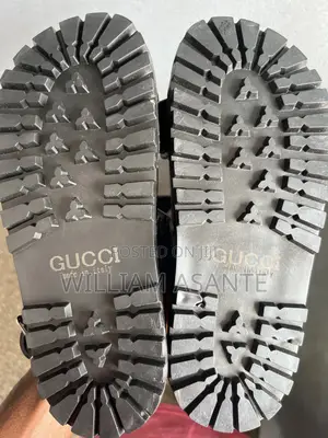Unisex Black Gucci Sandals