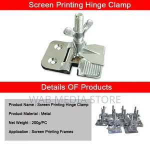 1pc Chrome-Plated Alloy Screen Printing Butterfly Hinge Clamp,