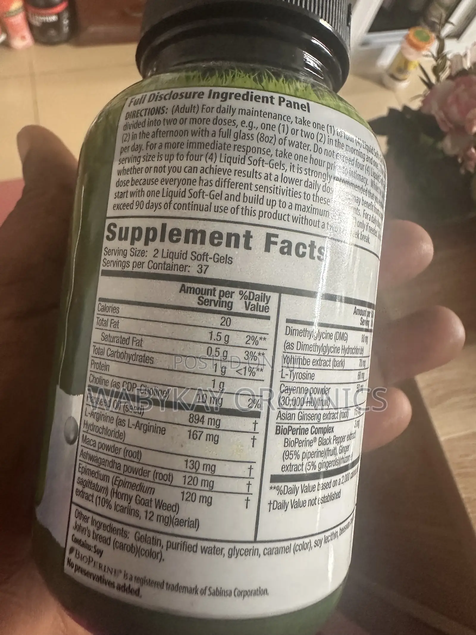 L-Arginine + Horny Goat Weed Softgel