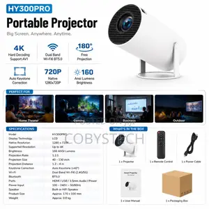 Hy300pro Portable Smart Projector 4k Android Apps