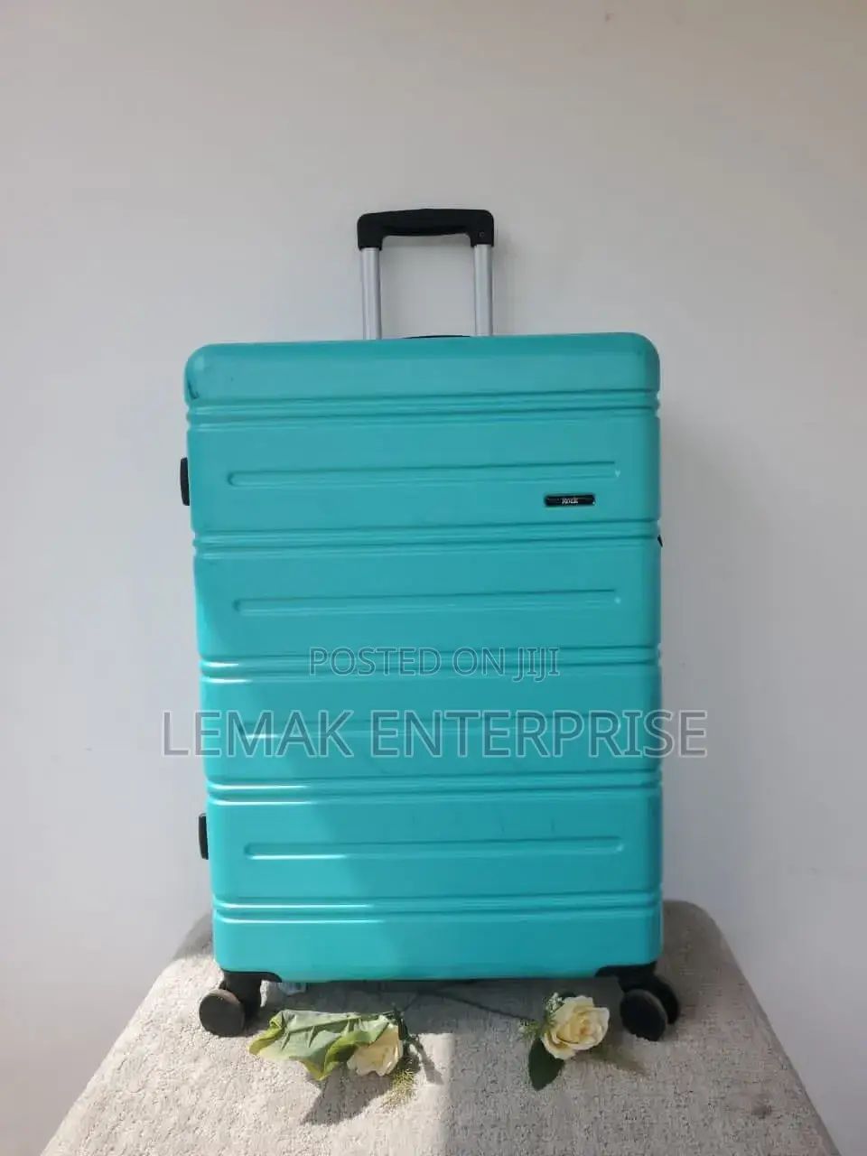 Rock Lisbon 8 Wheel Hard Turquoise Cabin Traveling Suitcase
