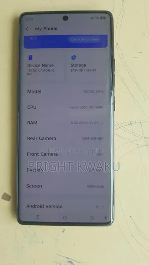Tecno Camon 40 Pro 5G 256 GB Silver