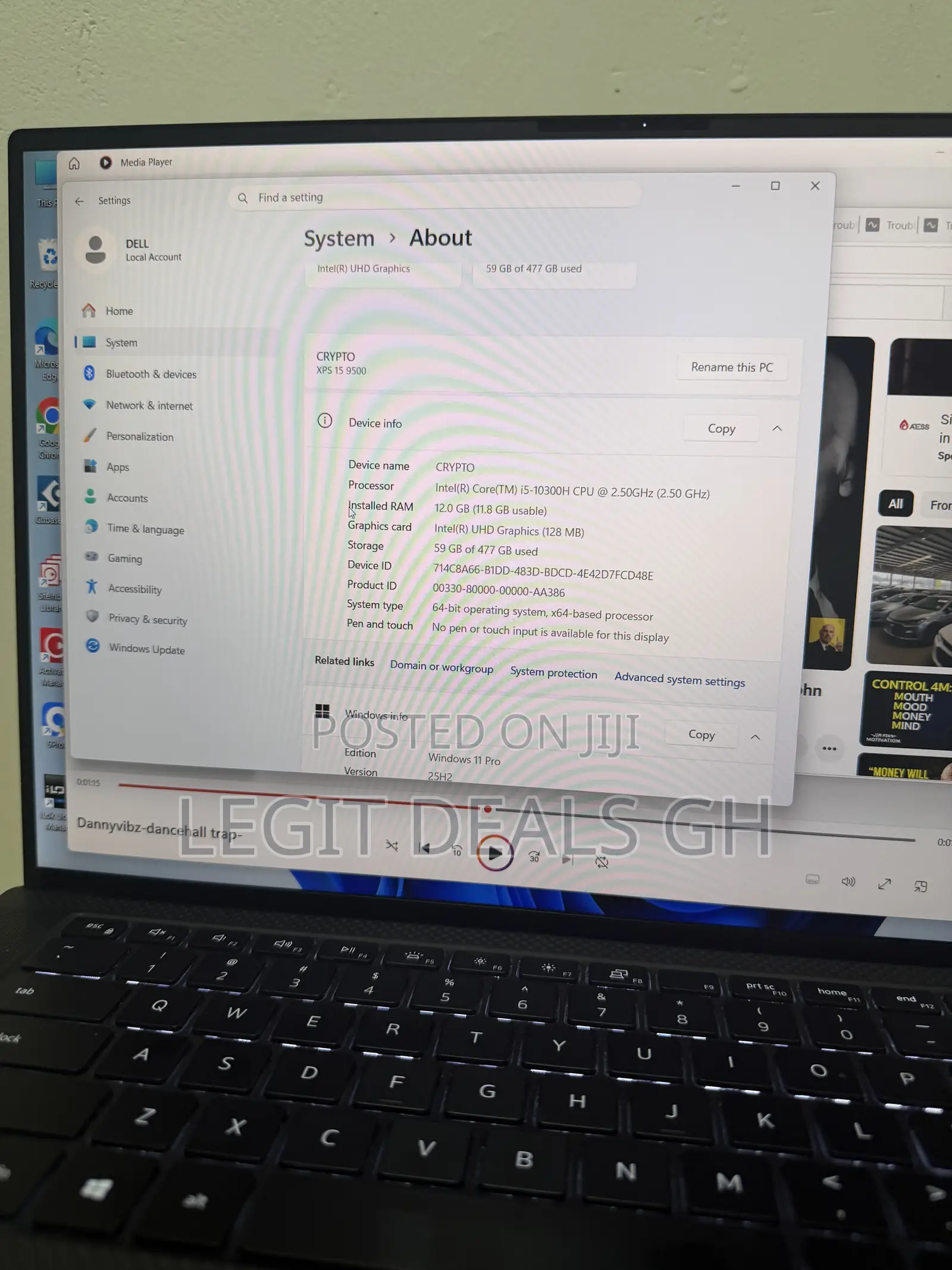 Laptop Dell XPS 15 9510 12GB Intel Core i5 SSD 256GB