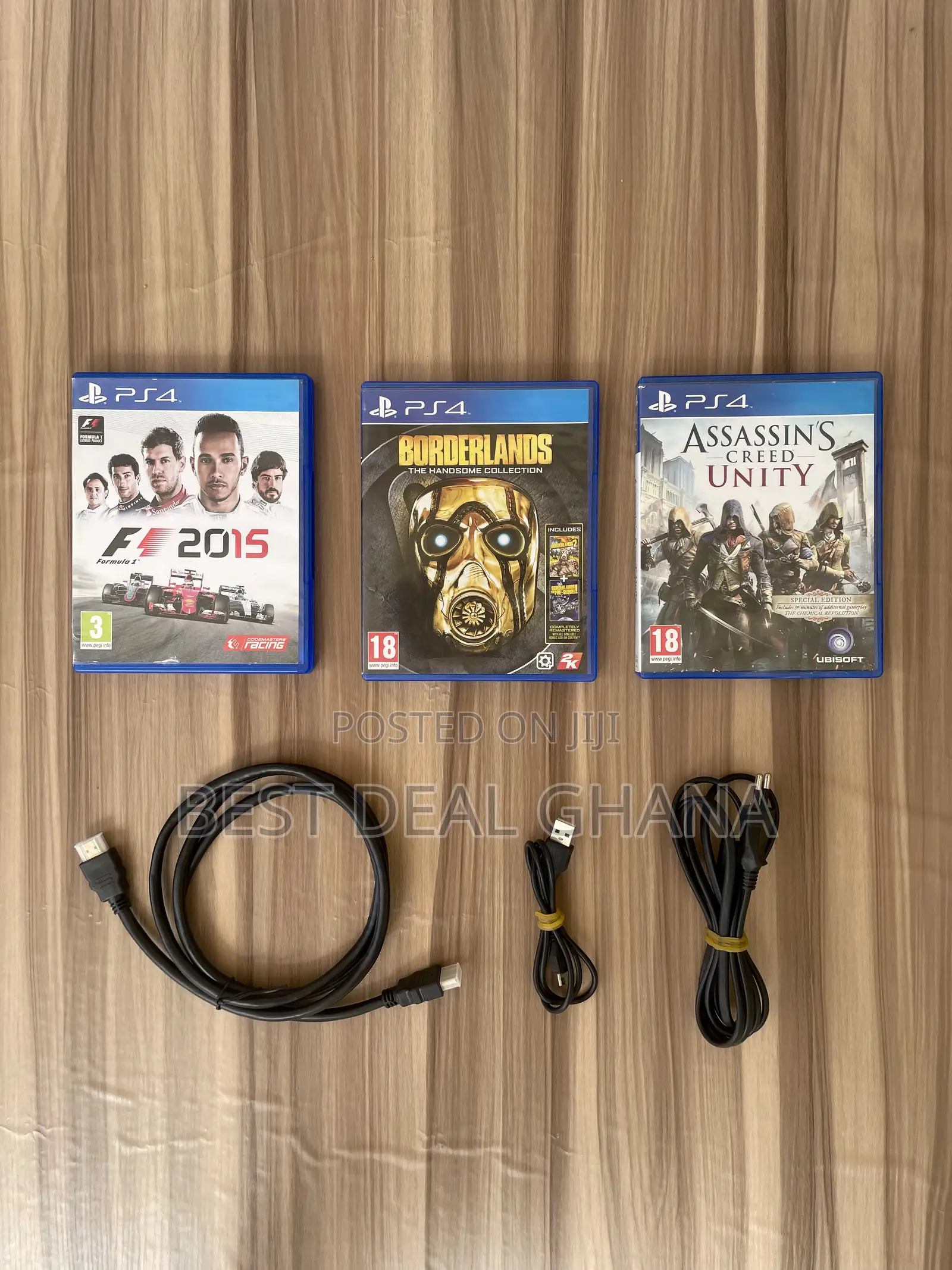 Ps4 Standard With 2 Controllers, Accessories and 3 Game CDS
