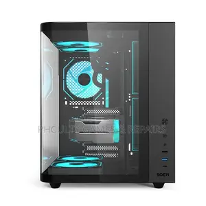 Atx Gaming Pc Case With 3rgb Fans