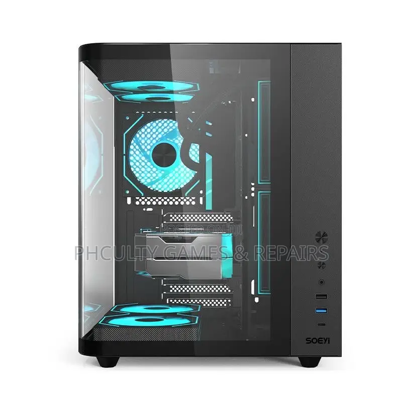 Atx Gaming Pc Case With 3rgb Fans