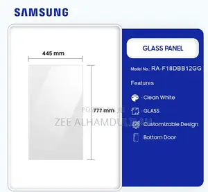 Samsung White Glass Panel Bottom Door