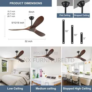 Ceiling Fan (Solid Wood)