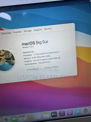 Laptop Apple MacBook Air 8GB Intel Core i7 SSD 500GB