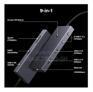 Ugreen Revodok Pro 9 in 1 USB C Hub Gigabit Ethernet Adapter From Usa