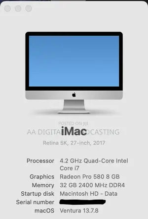 Apple iMac 2017 A1419
