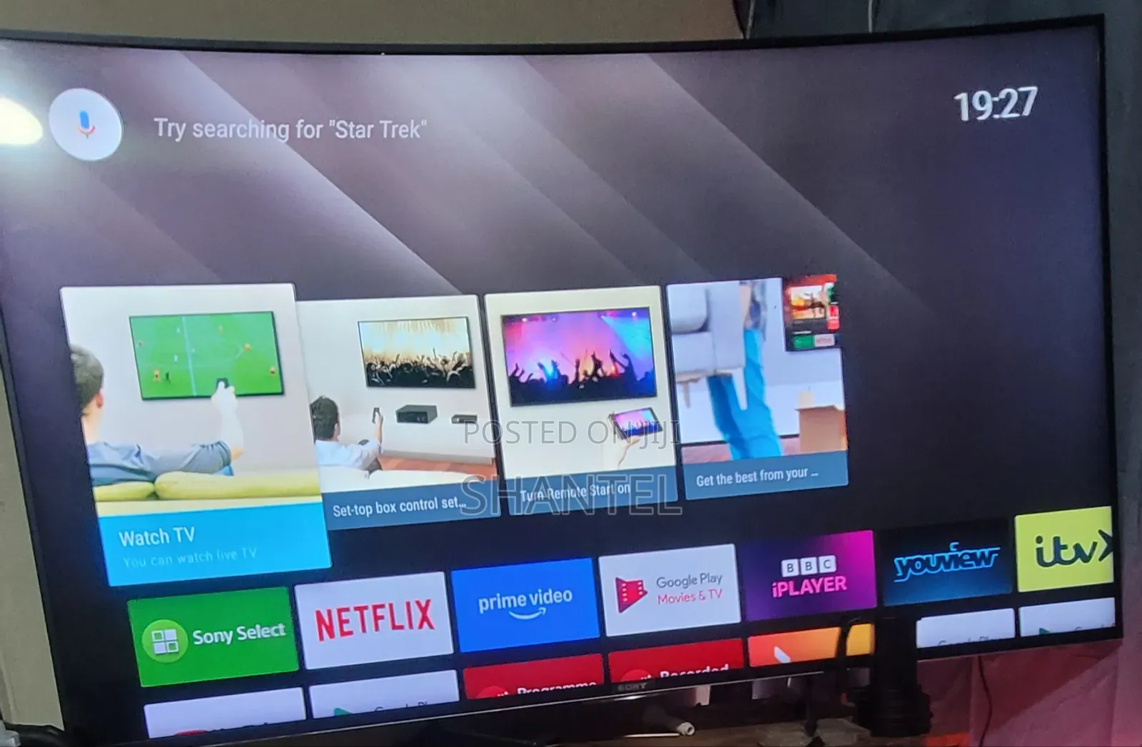 Sony 65inch Tv Curved With Voice Search Smart Android Used