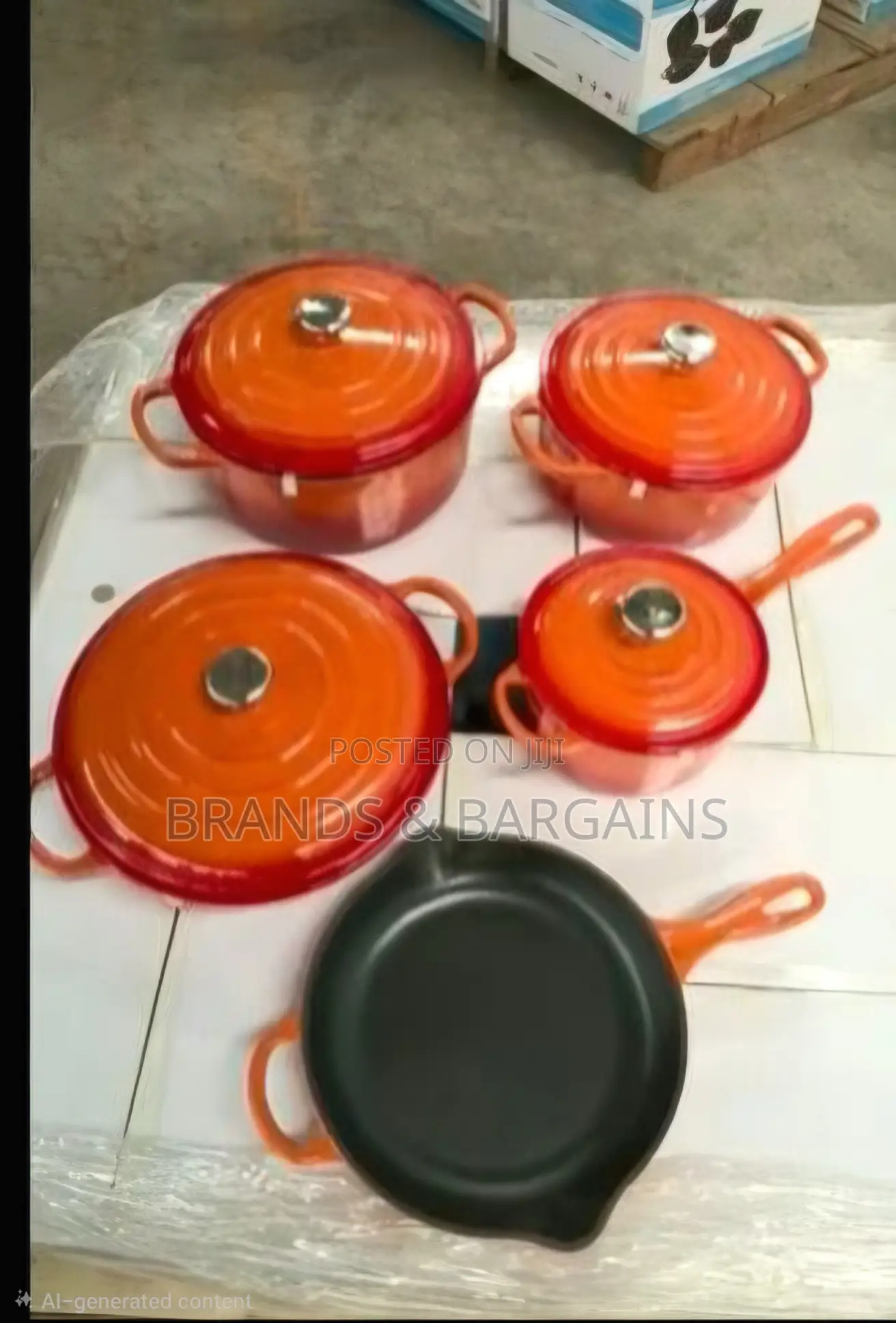 5 Pc Set Cast Iron Cookware
