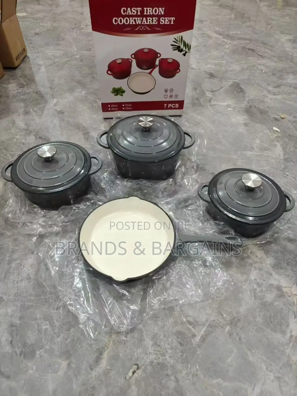 4 Pc Set Cast Iron Cookware