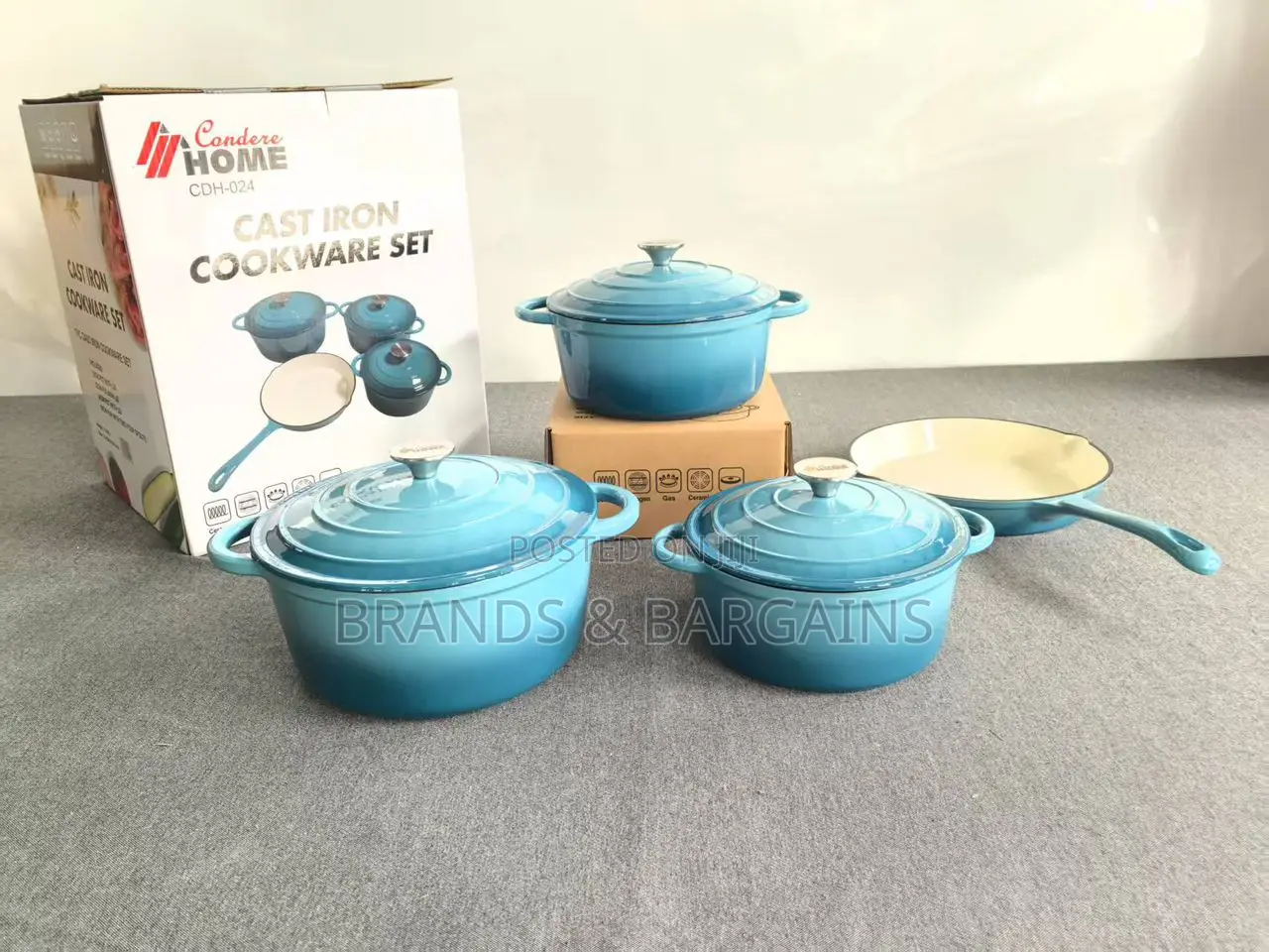 4 Pc Set Cast Iron Cookware