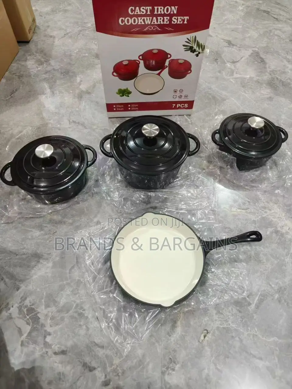 4 Pc Set Cast Iron Cookware
