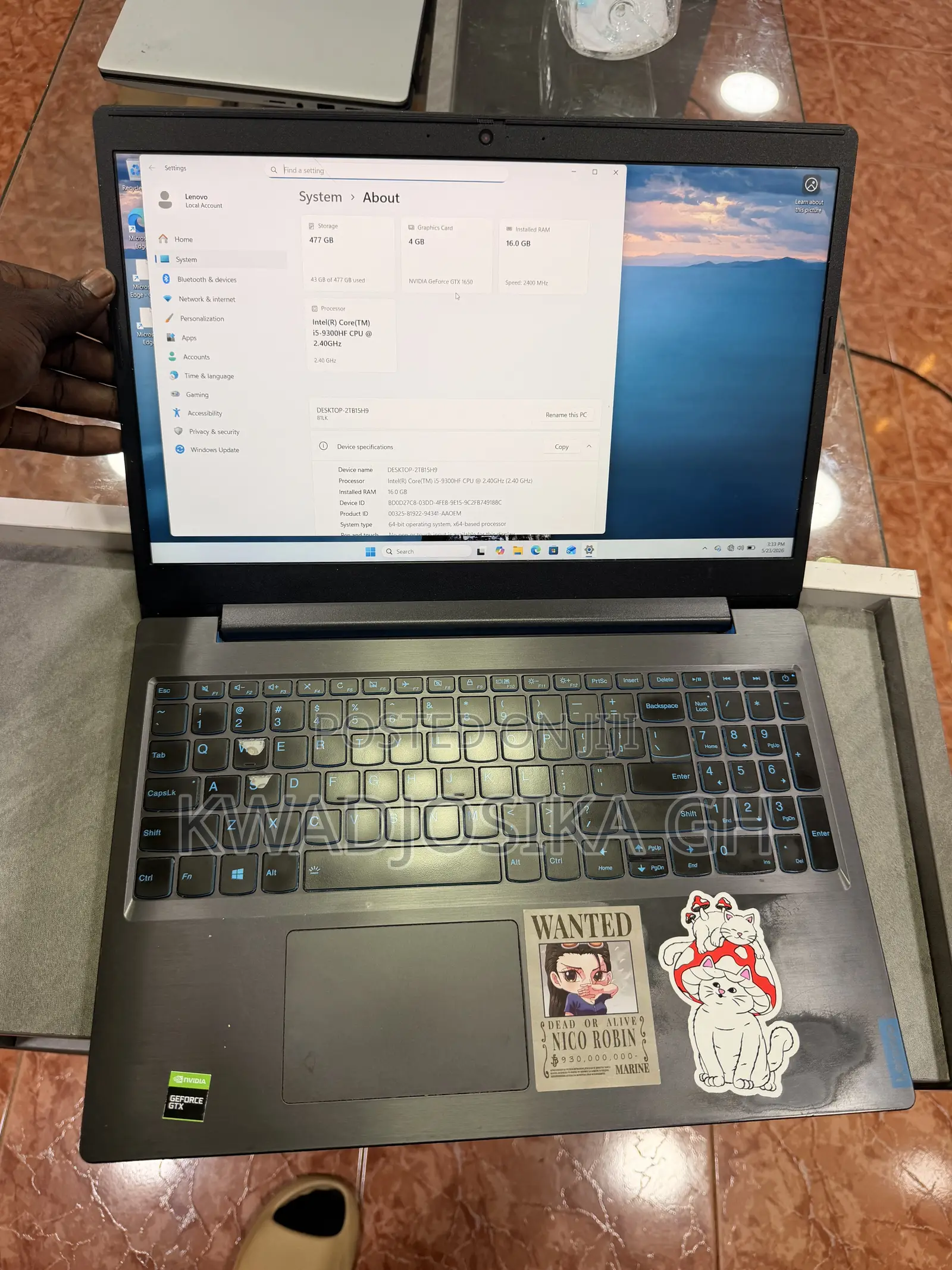 Laptop Lenovo IdeaPad L340 16GB Intel Core i5 SSD 512GB