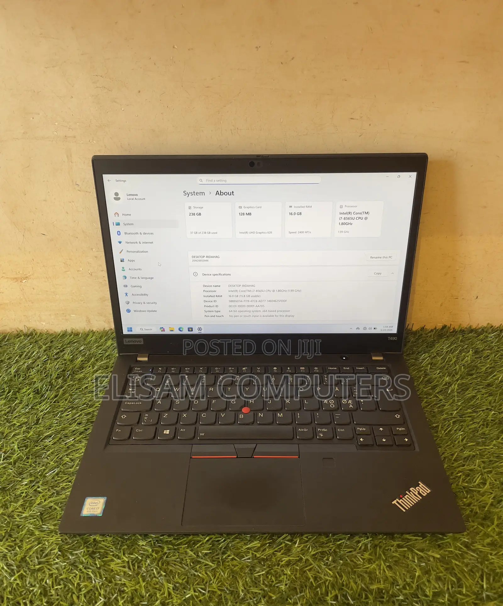 Laptop Lenovo ThinkPad T490s 16GB Intel Core i7 SSD 256GB
