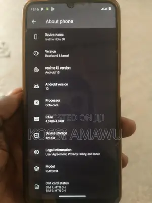 Realme Note 50 128 GB Gray