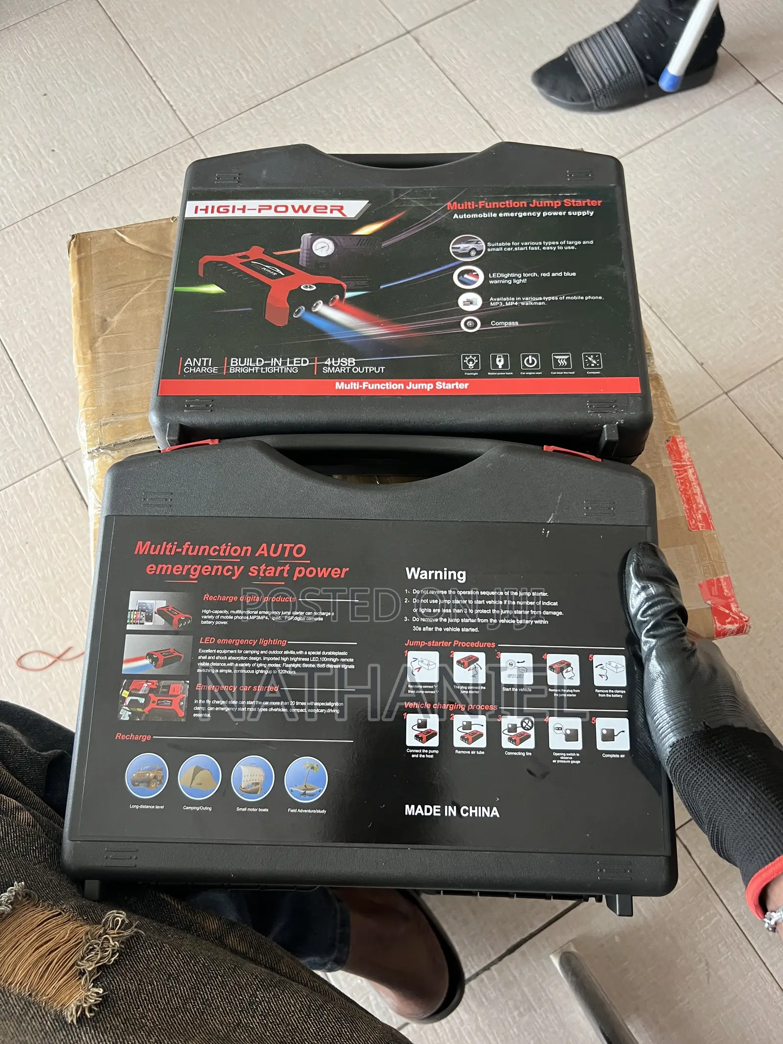 4‐In‐1 Jump Starter Kit, Fast Safe